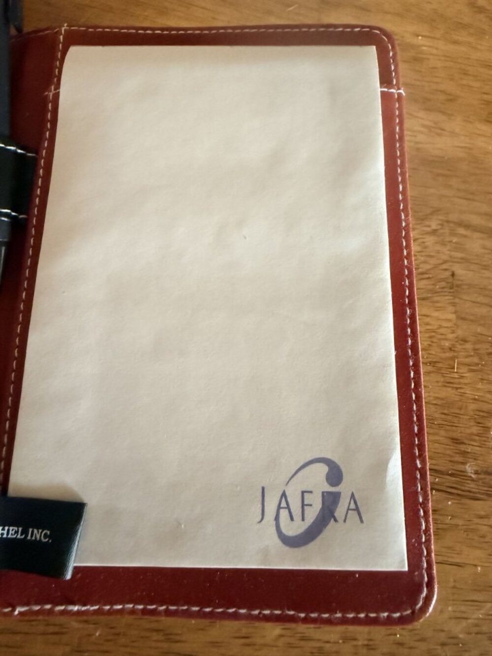Jafra Red Leatherette Notebook With Built-In Calculator Pencil & Notepad READ - Picture 6 of 8